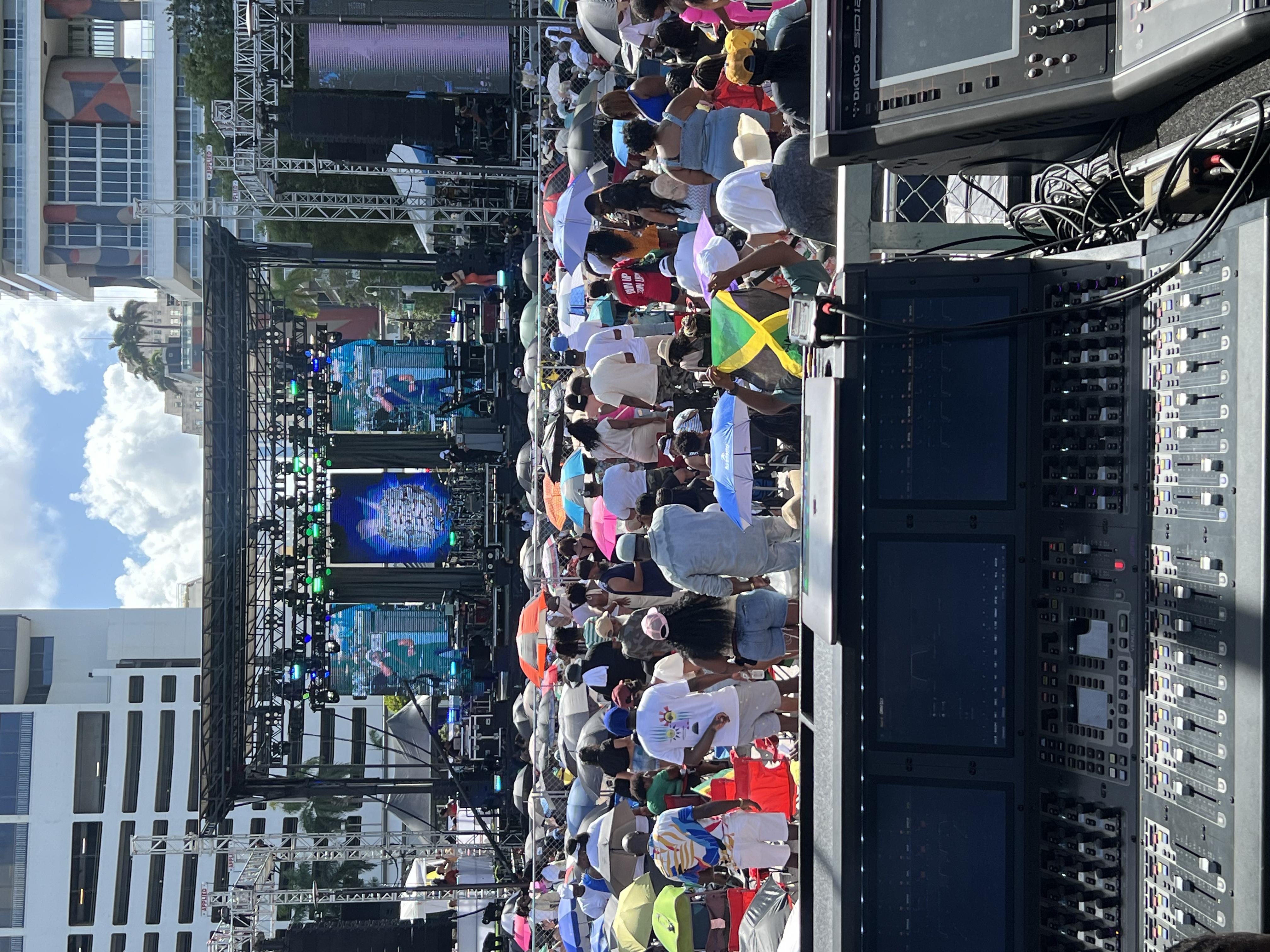 Outdoor festival with large crowd